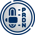 Ícono azul de palanca de cambios automática con las letras P, R, N y D alineadas, representando las posiciones de estacionamiento, reversa, neutro y drive.